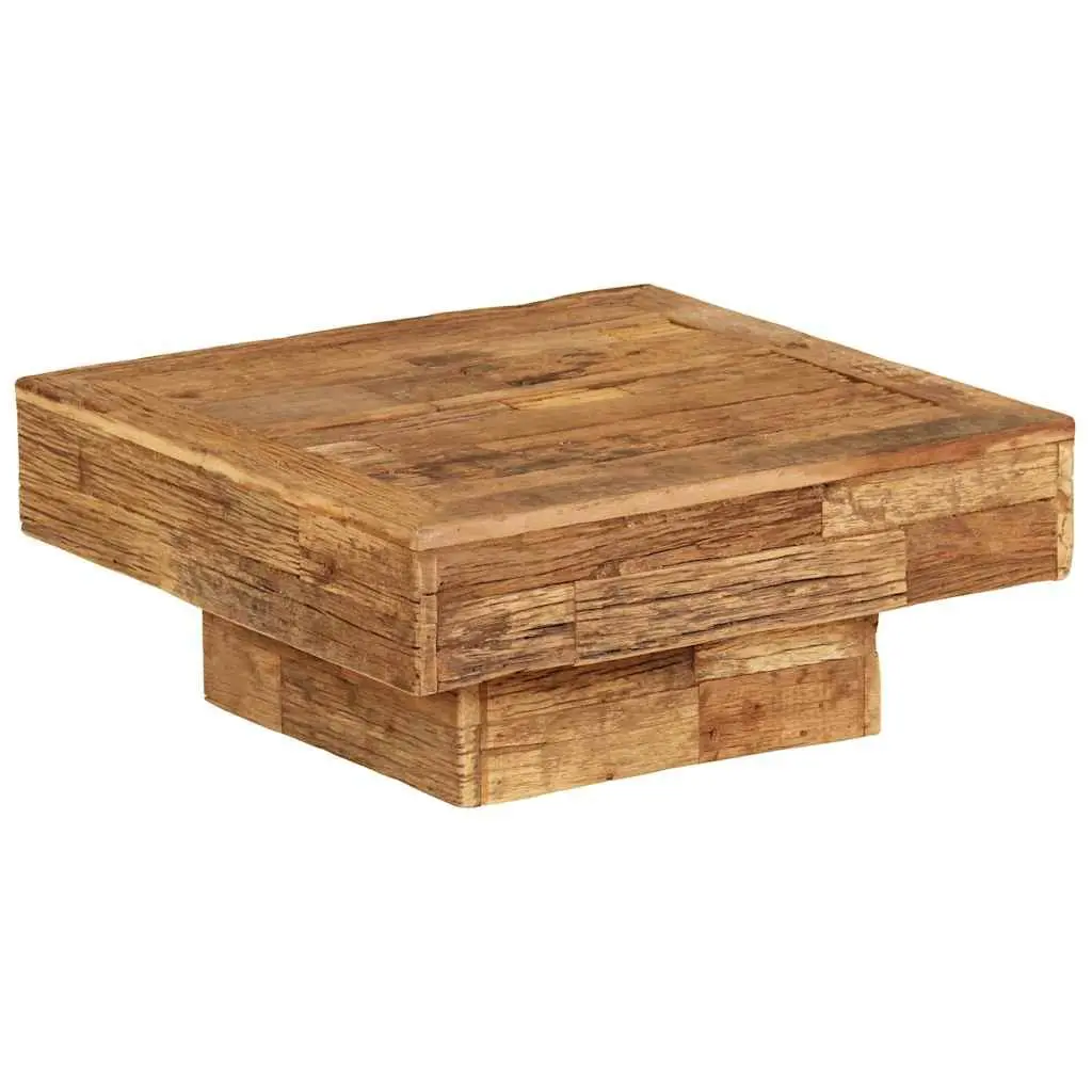 Coffee Table Vintage Retro Solid Reclaimed Wood 70x70x30cm Brown