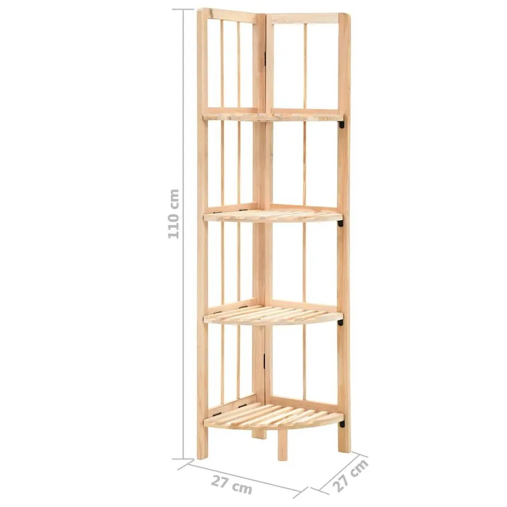 Corner Shelf Wooden Storage Bookcase Stand Display Rack Foldable Organizer