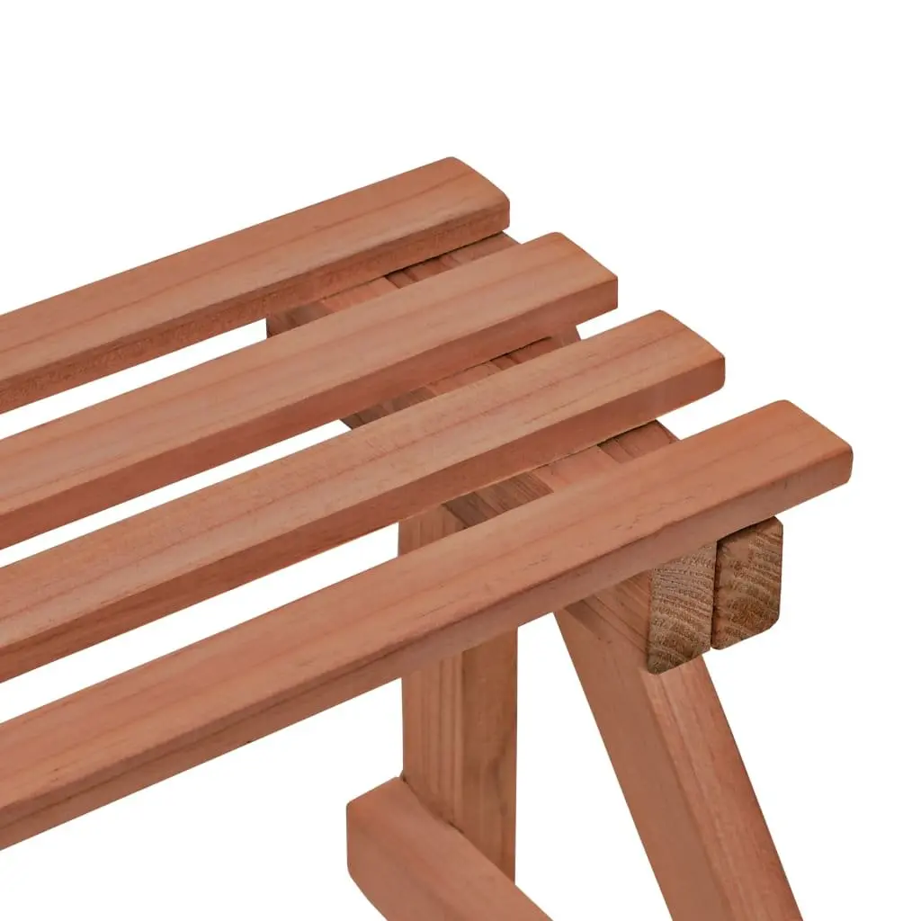 3-Tier Plant Stand Cedar Wood Display Shelf Brown 48x45x40 cm