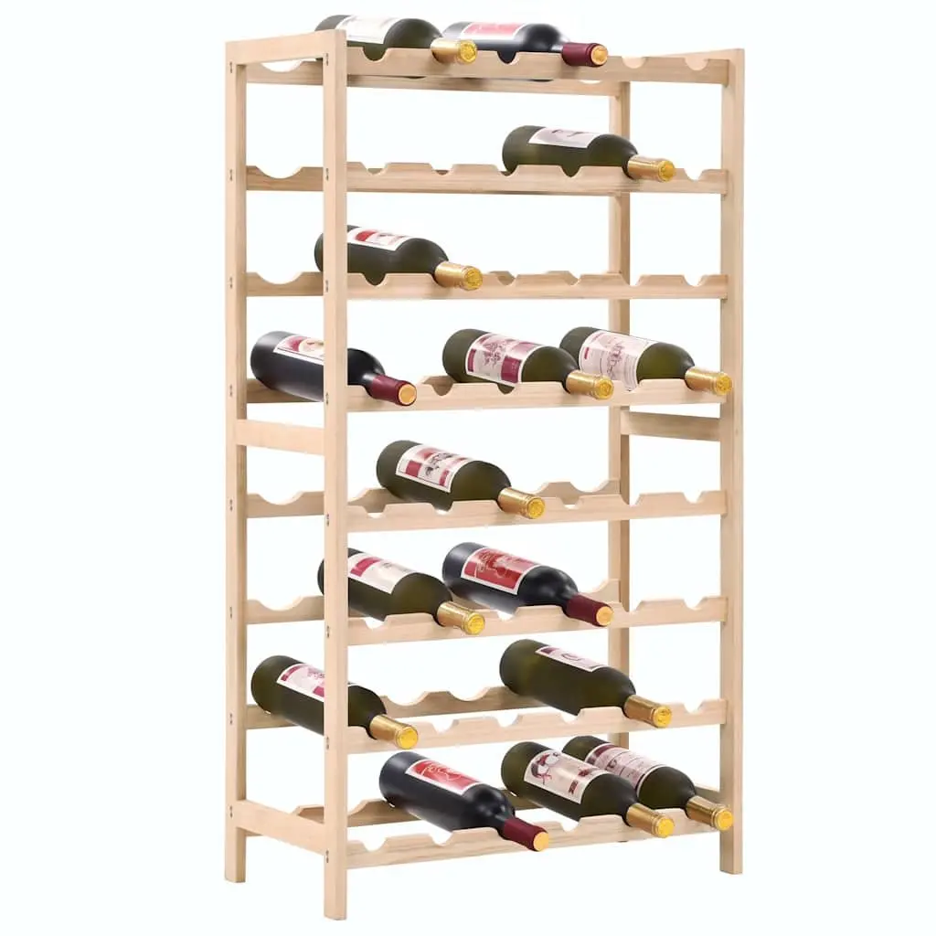 Wine Rack 8 Tier Cedar Wood Storage Organizer Bottle Holder Display Stand Brown