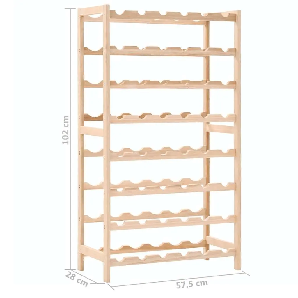 Wine Rack 8 Tier Cedar Wood Storage Organizer Bottle Holder Display Stand Brown