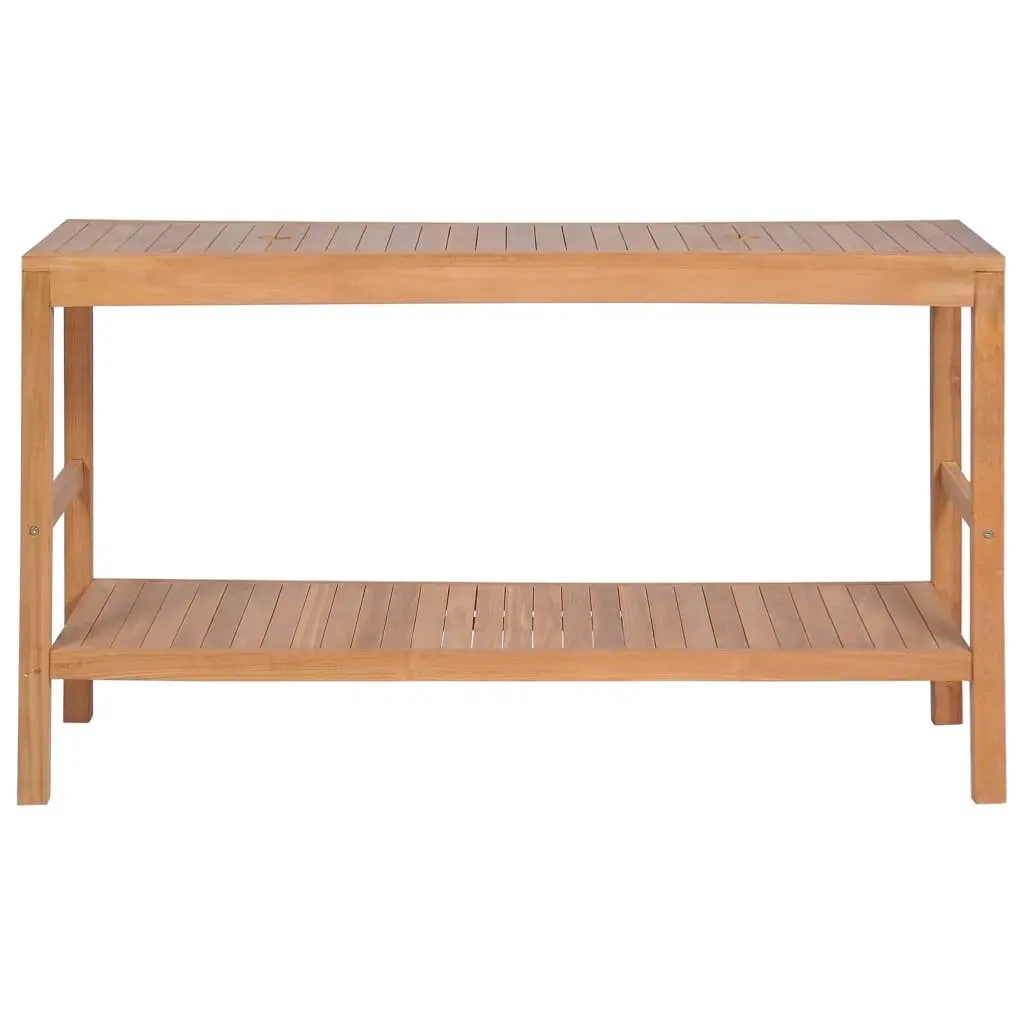 Bathroom Vanity Cabinet Storage Solid Teak 132x45x75cm Brown