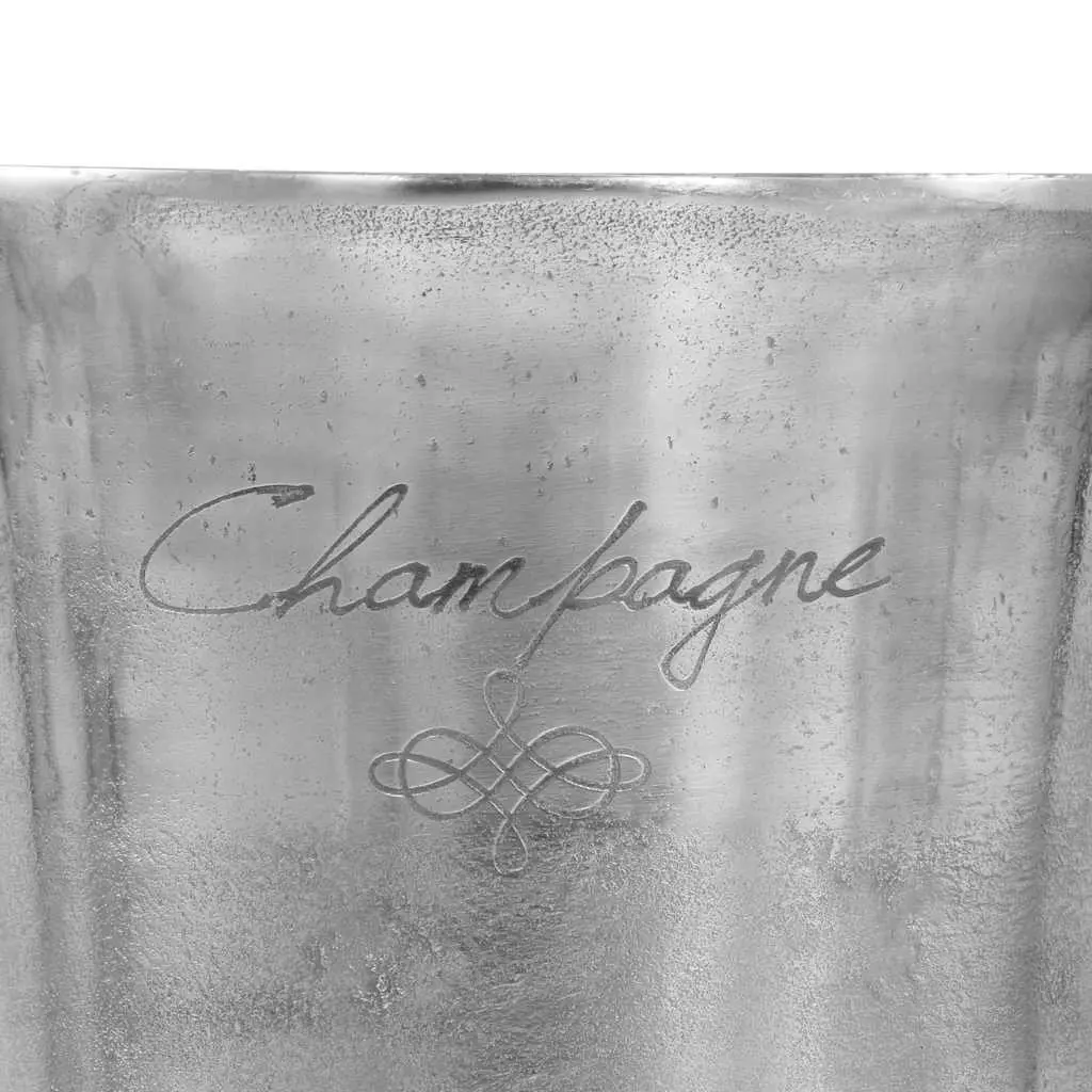 Champagne Cooler Silver Aluminium Beverage Chiller 39 x 29 x 71 cm