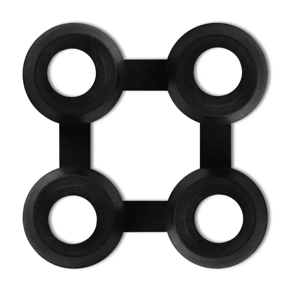 Rubber Mat Connectors Easy Installation Non-Slip Black 10 Piece