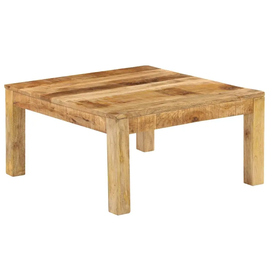 Coffee Table Farmhouse Style 80x80x40 cm Brown Solid Mango Wood