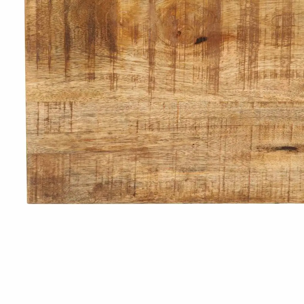 Coffee Table Farmhouse Style 80x80x40 cm Brown Solid Mango Wood
