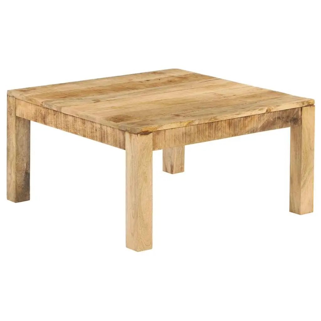 Coffee Table Farmhouse Style 80x80x40 cm Brown Solid Mango Wood