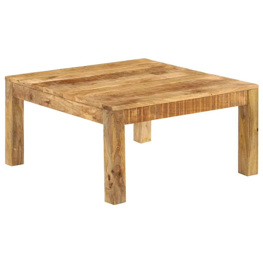 Coffee Table Farmhouse Style 80x80x40 cm Brown Solid Mango Wood