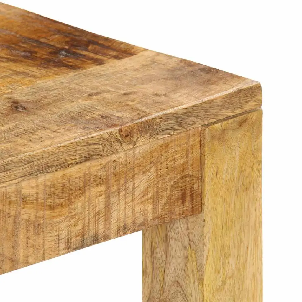 Coffee Table Farmhouse Style 80x80x40 cm Brown Solid Mango Wood