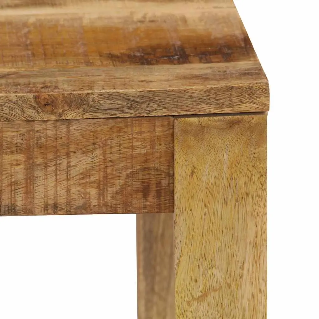 Coffee Table Farmhouse Style 80x80x40 cm Brown Solid Mango Wood