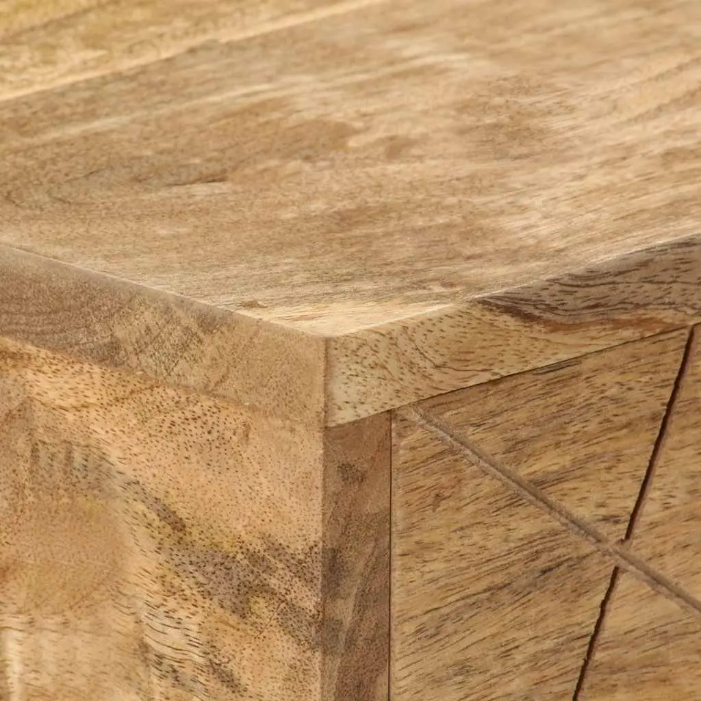Solid Mango Wood Desk with 2 Drawers