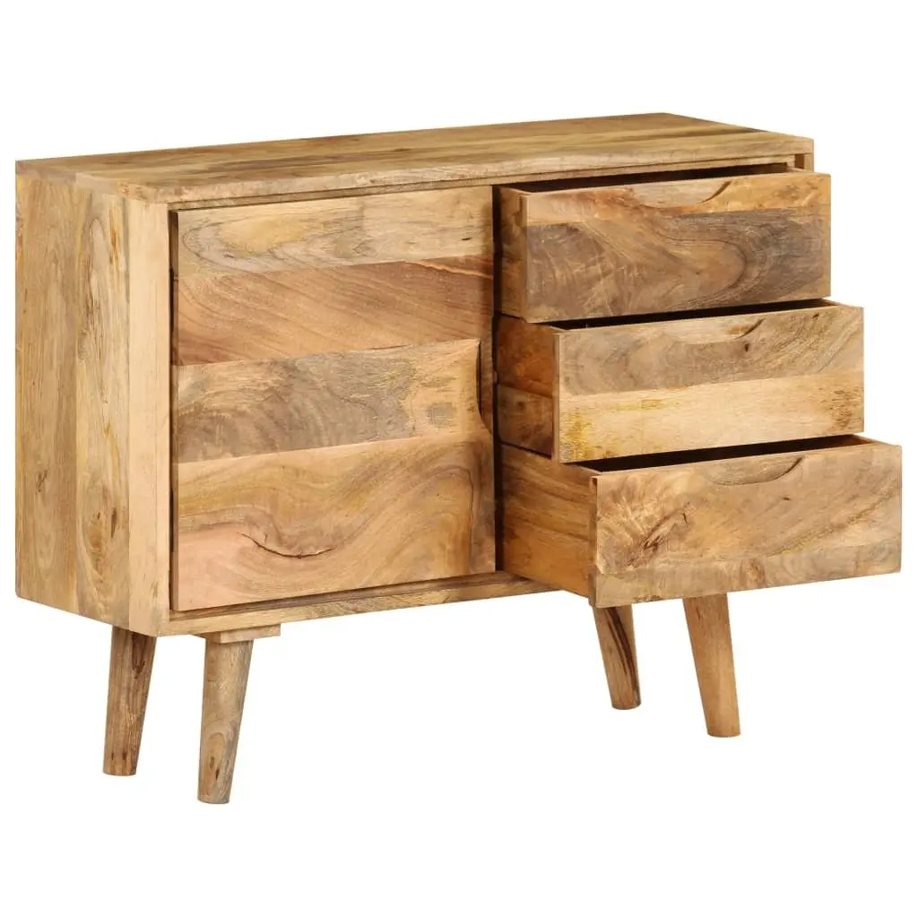 Sideboard Storage Cabinet Vintage Solid Mango Wood Brown 90x30x69cm