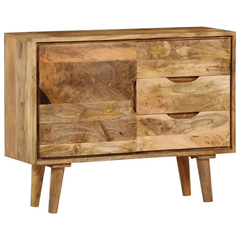 Sideboard Storage Cabinet Vintage Solid Mango Wood Brown 90x30x69cm