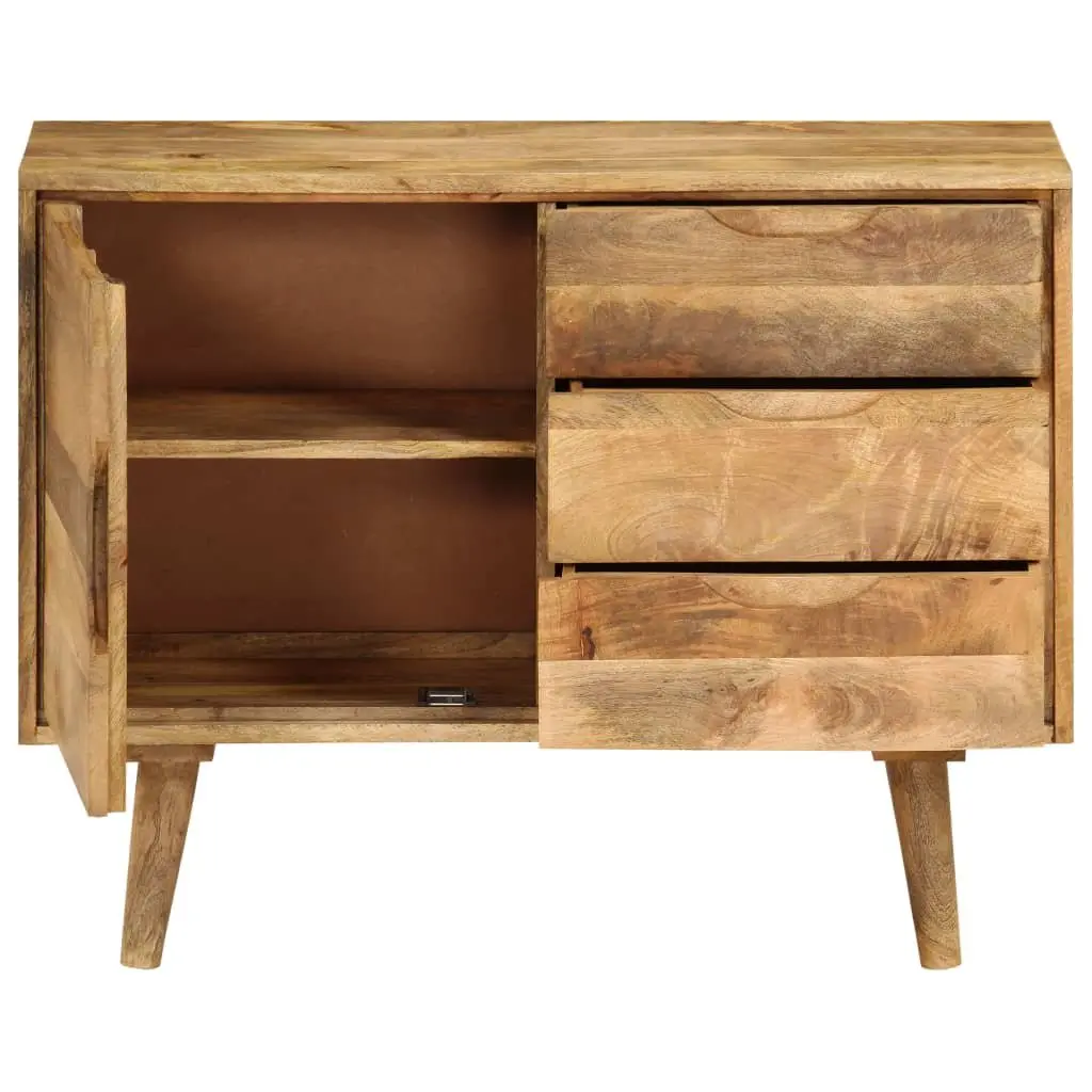 Sideboard Storage Cabinet Vintage Solid Mango Wood Brown 90x30x69cm