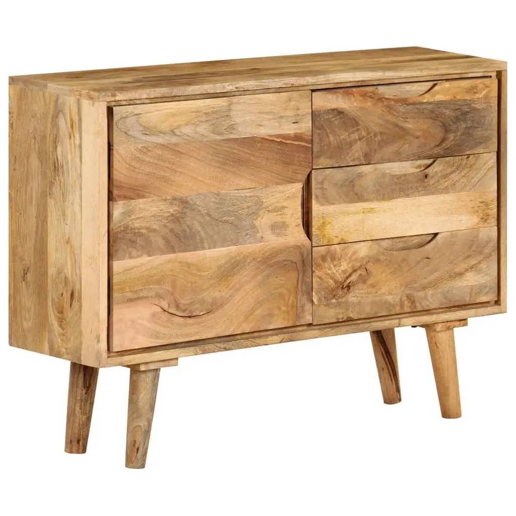 Sideboard Storage Cabinet Vintage Solid Mango Wood Brown 90x30x69cm