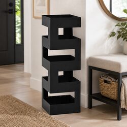 Umbrella Stand Steel Black Modern Holder Storage Rack Cane Walking Stick