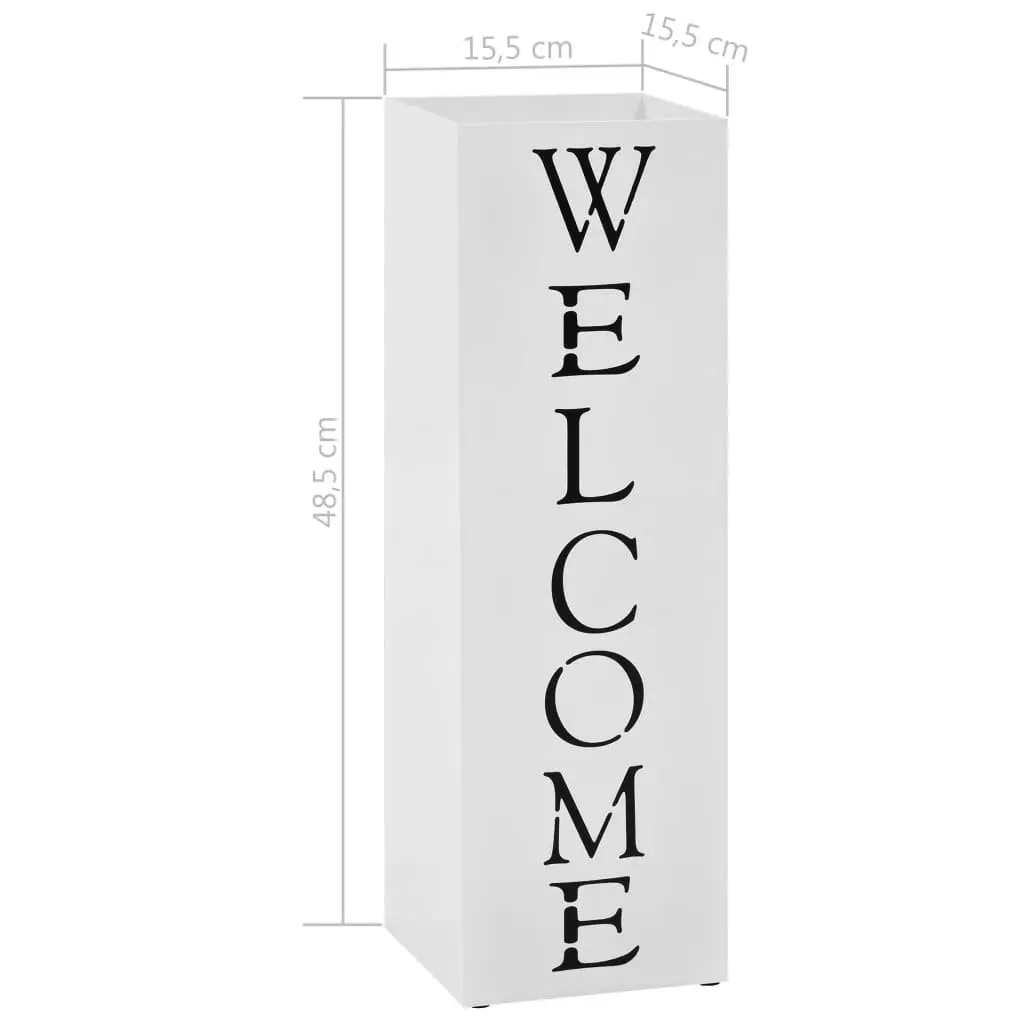 Umbrella Stand Steel White Modern Entrance Hall Storage Rack