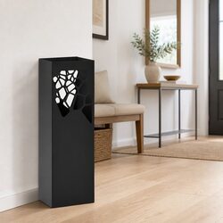 Reliable Black Steel Umbrella Stand with Drip Tray