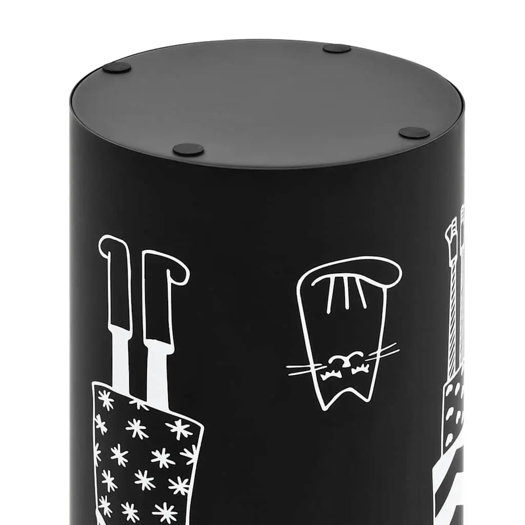 Umbrella Stand Steel Black Modern Holder for Walking Sticks and Trekking Poles with Drip Tray