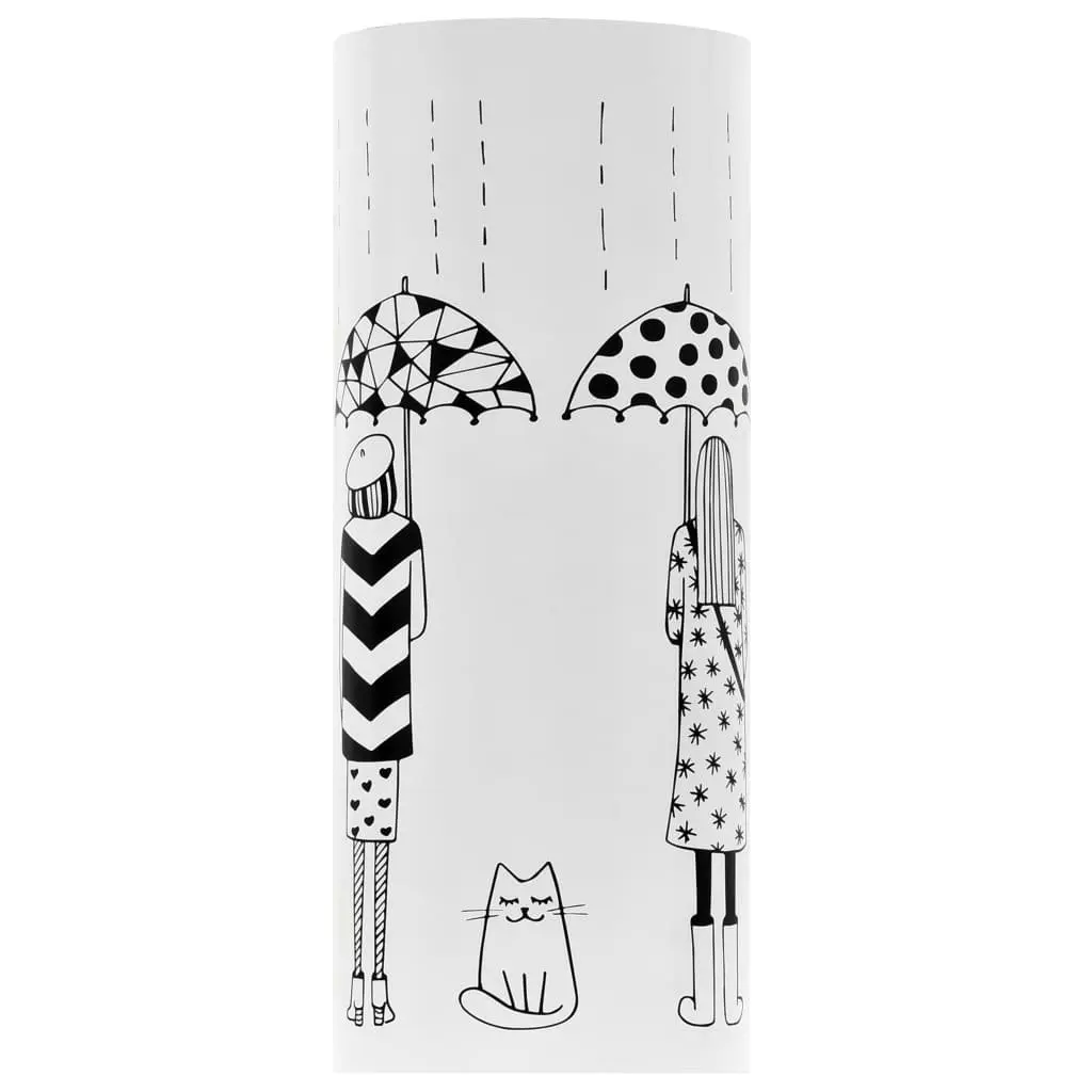 Umbrella Stand Steel White Modern Hallway Entryway Storage Rack