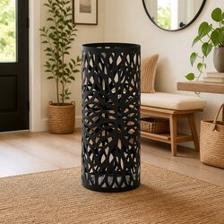 Reliable Black Umbrella Stand with Drip Tray
