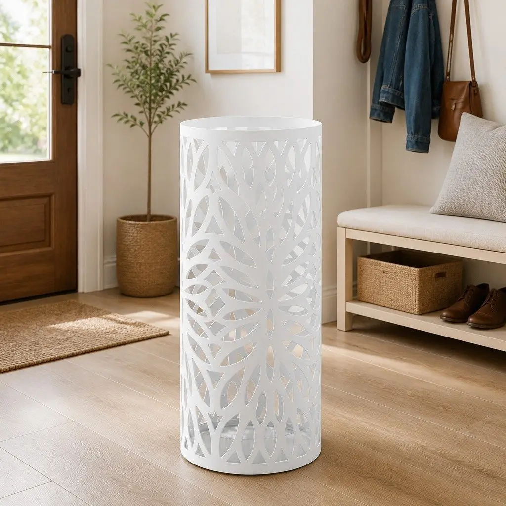 White Steel Umbrella Stand