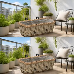 Wicker Balcony Planters: Practical and Beautiful 2-Pack