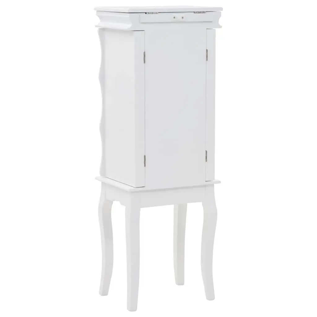 Jewelry Cabinet Free Standing Storage Organizer White