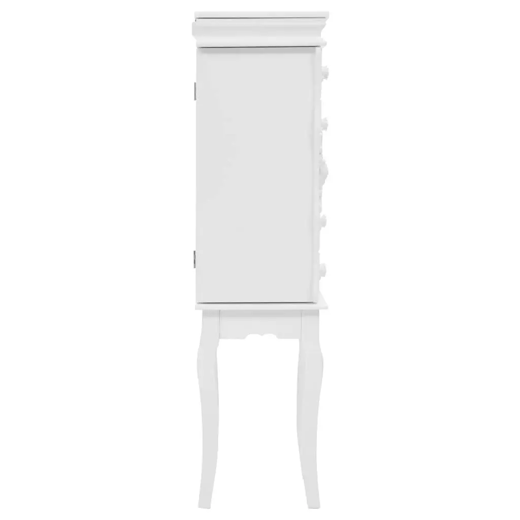 Jewelry Cabinet Free Standing Storage Organizer White