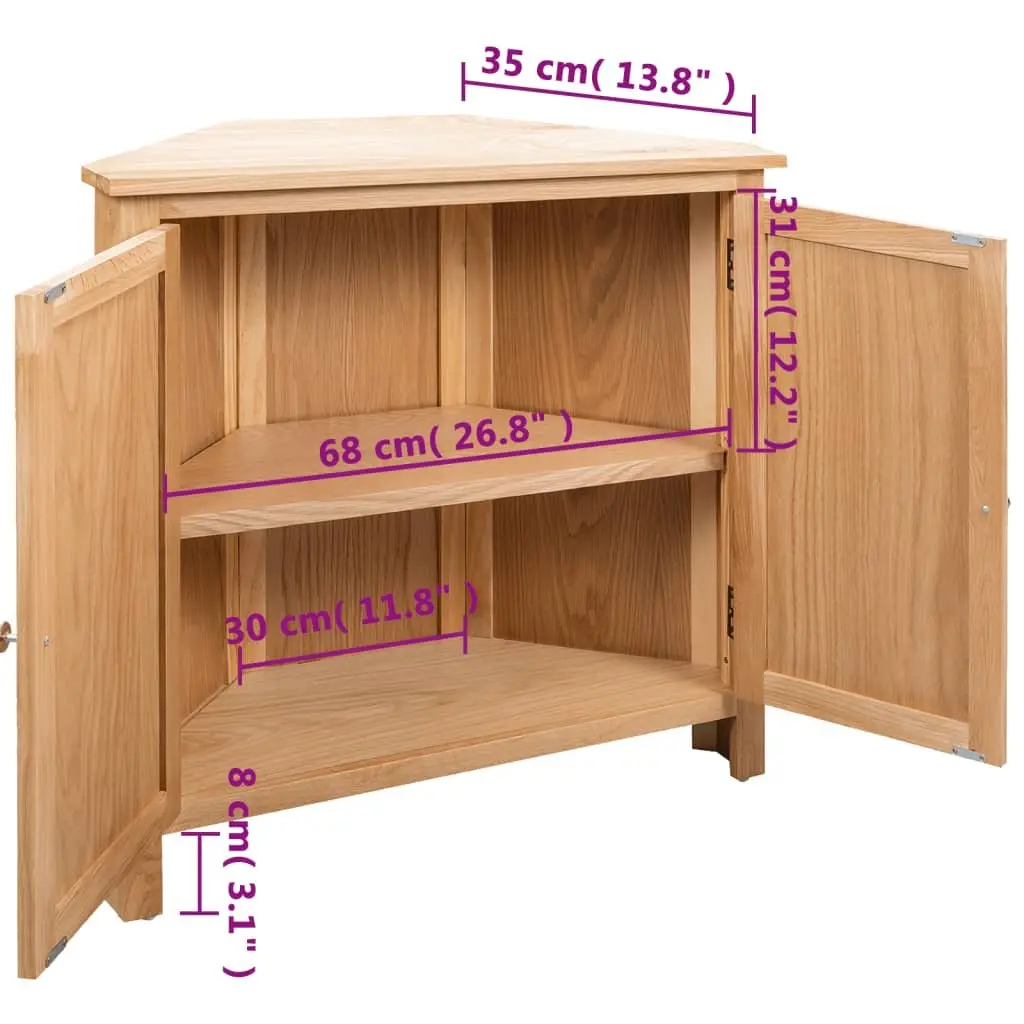 Corner Cabinet Storage Organiser 80x33.5x78 cm Brown Wooden for Hallway Living