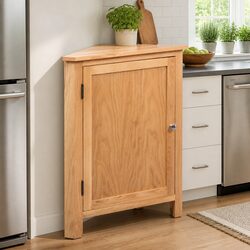 Reliable Brown Corner Cabinet for Home Storage
