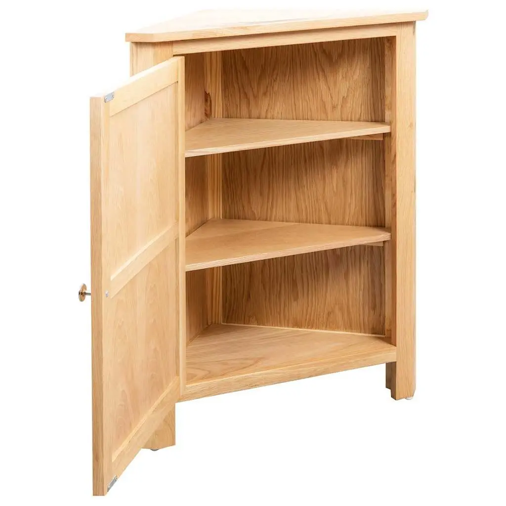 Wooden Corner Cabinet Storage Unit Brown 59x45x80 cm Furniture