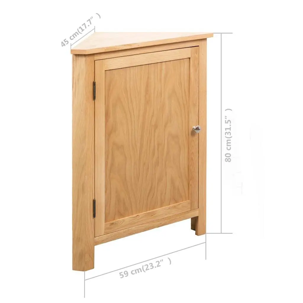 Wooden Corner Cabinet Storage Unit Brown 59x45x80 cm Furniture