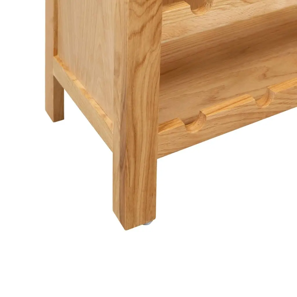 Wine Cabinet Storage Rack for Home Bar Solid Oak Wood Brown 72 x 32 x 90 cm