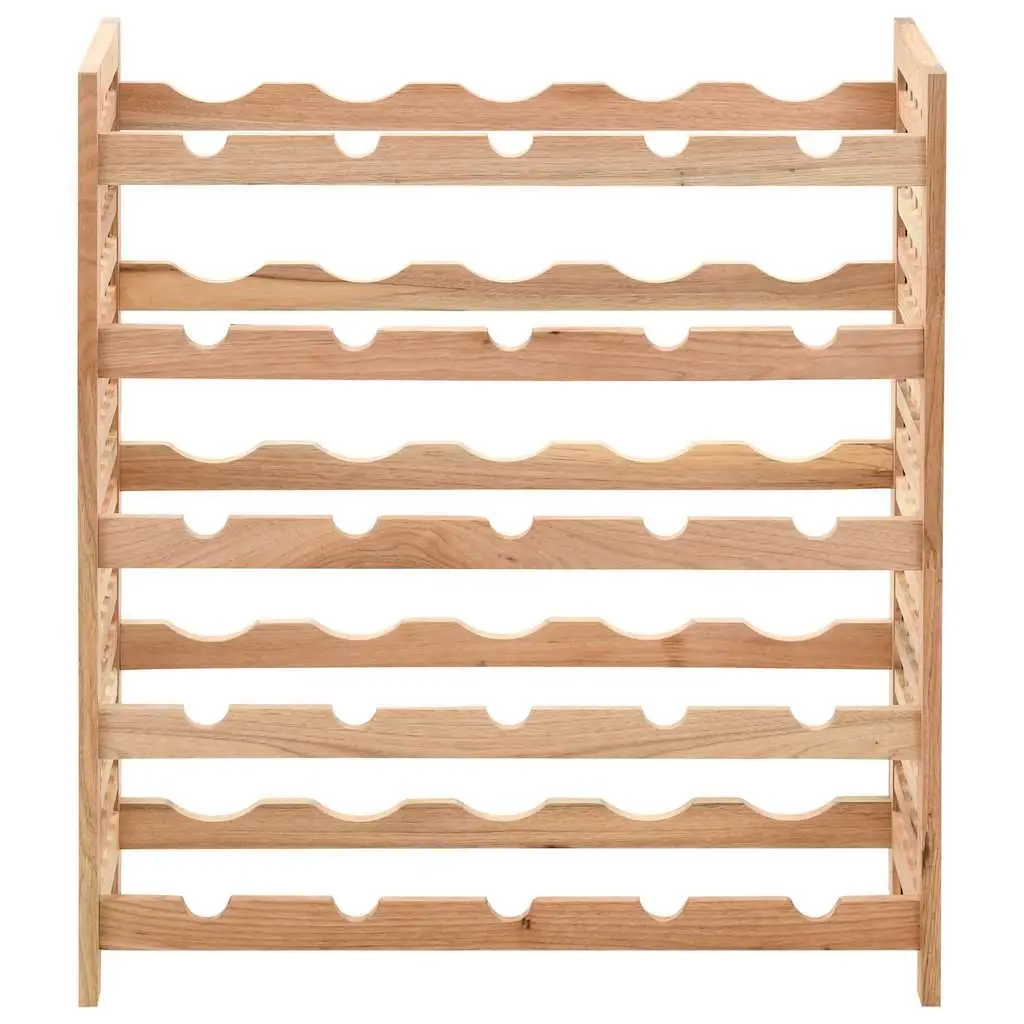 Wine Rack Solid Wood Storage Cabinet 5-Tier Beige 25 Bottles