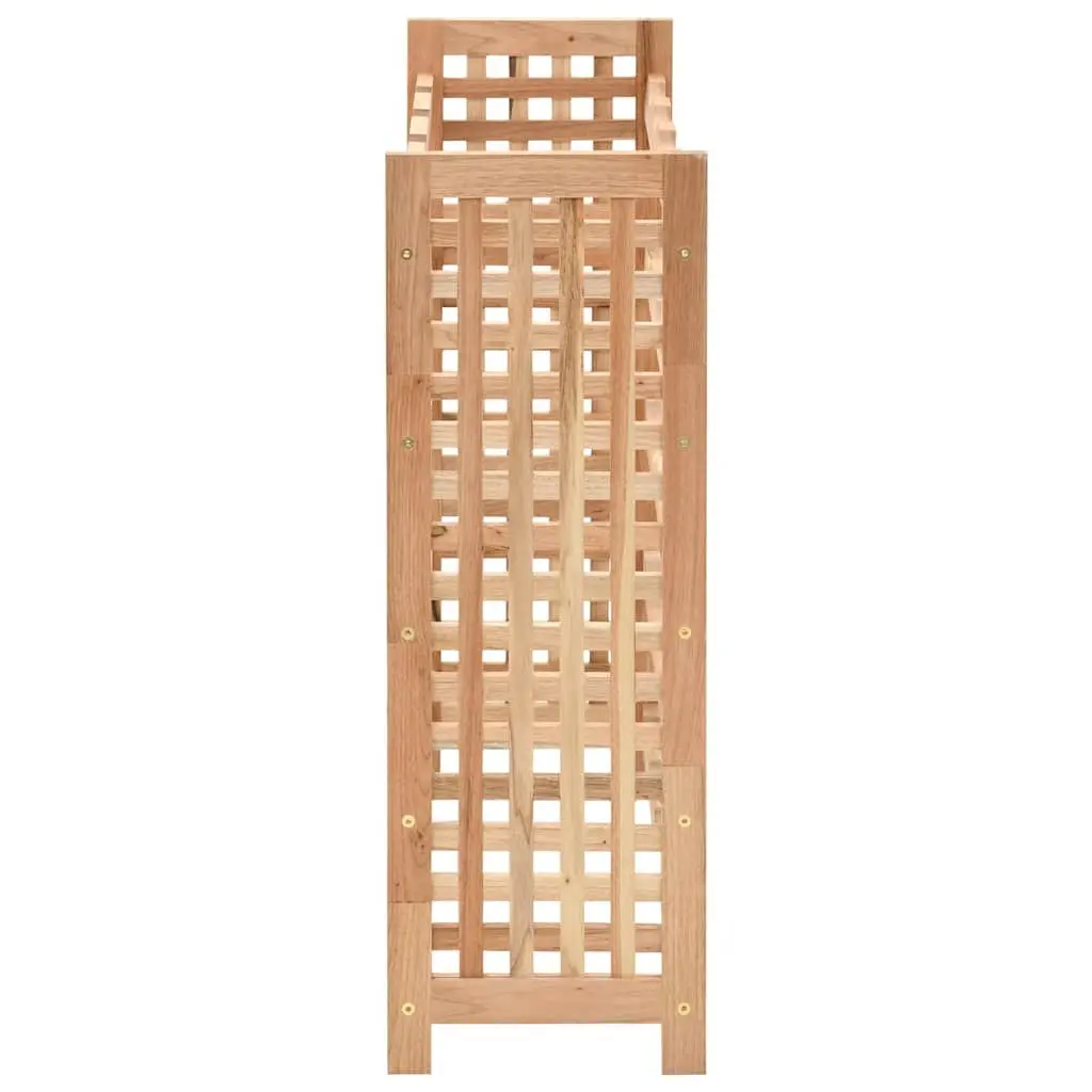 Wine Rack Solid Wood Storage Cabinet 5-Tier Beige 25 Bottles