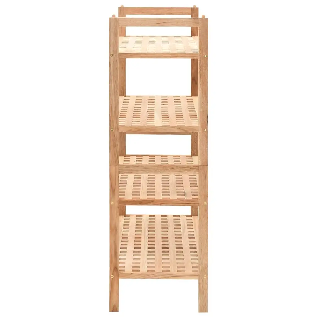 Shoe Rack Storage Organiser 4 Shelves Walnut Wood Beige