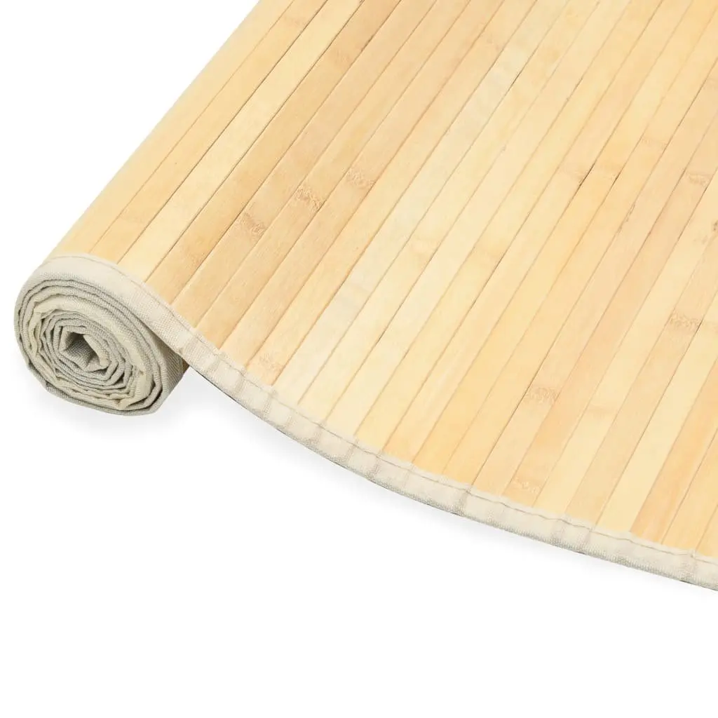 Bamboo Rug 80x200 cm Natural Beige Non-Slip Backing Floor Mat Indoor Decor