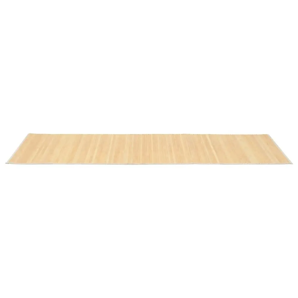 Bamboo Rug 80x200 cm Natural Beige Non-Slip Backing Floor Mat Indoor Decor