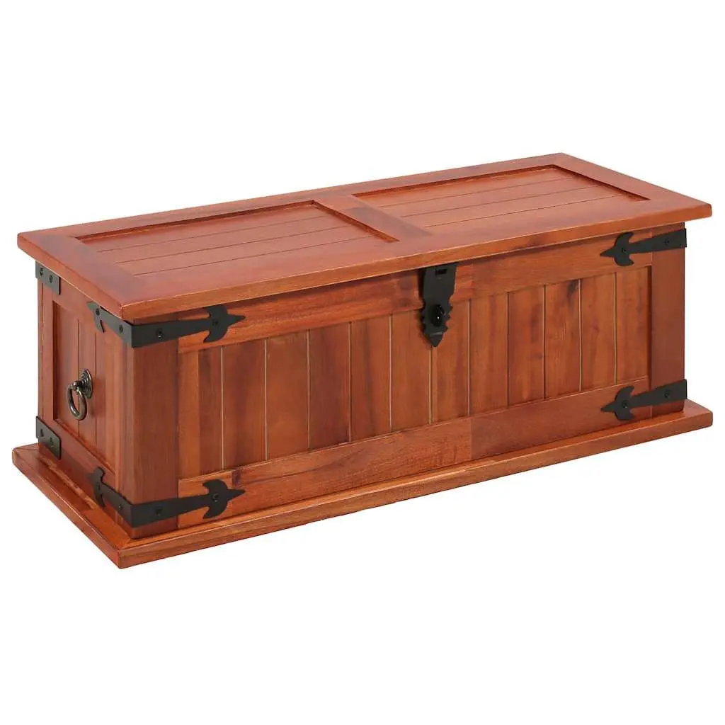 Storage Chest Handmade Solid Acacia Wood Brown 60x25x22cm Bedroom Living Room