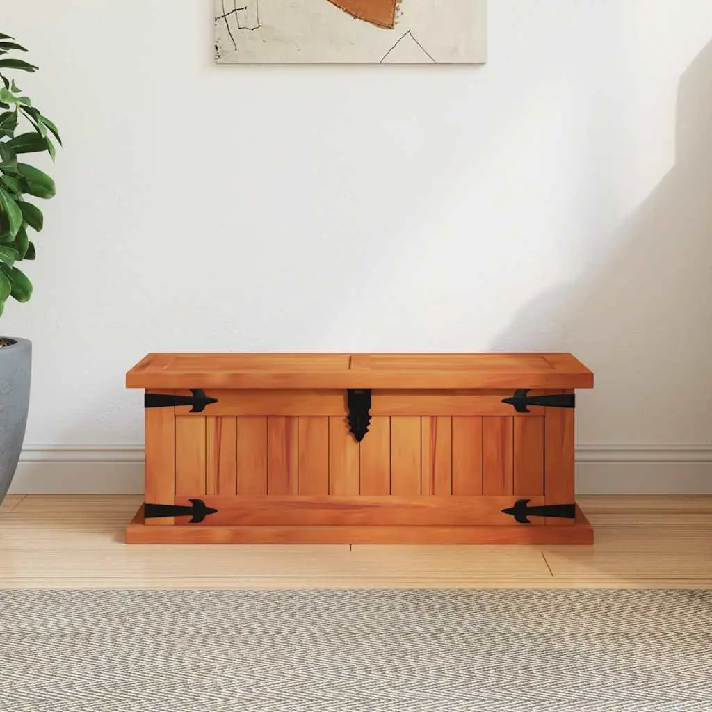Storage Chest Handmade Solid Acacia Wood Brown 60x25x22cm Bedroom Living Room