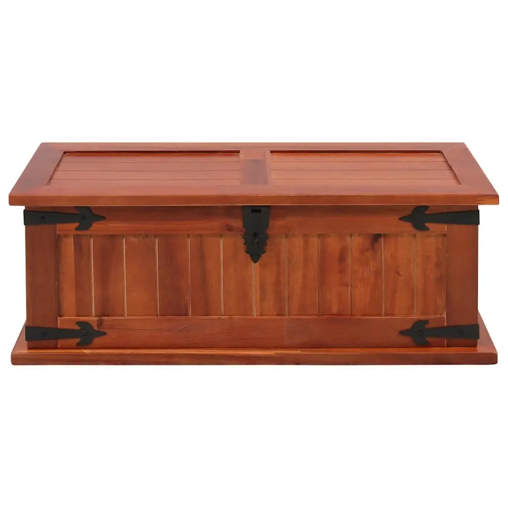 Storage Chest Handmade Solid Acacia Wood Brown 60x25x22cm Bedroom Living Room