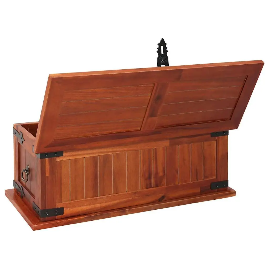 Storage Chest Handmade Solid Acacia Wood Brown 60x25x22cm Bedroom Living Room
