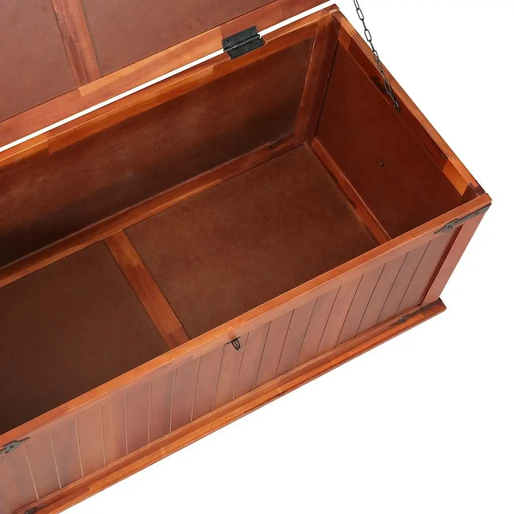 Storage Chest Solid Acacia Wood Brown 79x34x32cm Living Room Bedroom Furniture
