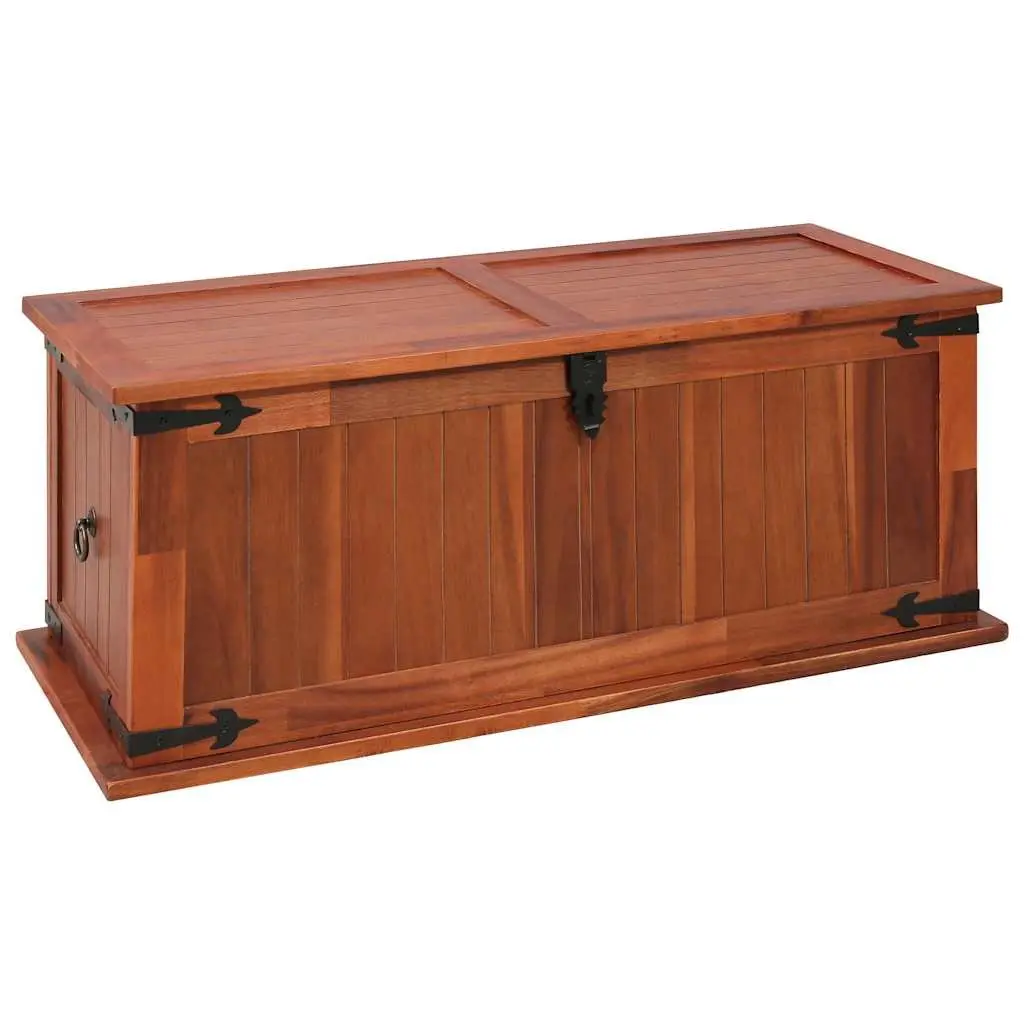 Storage Chest Solid Acacia Wood Brown Bedroom Living Room 90L x 45W x 40H cm