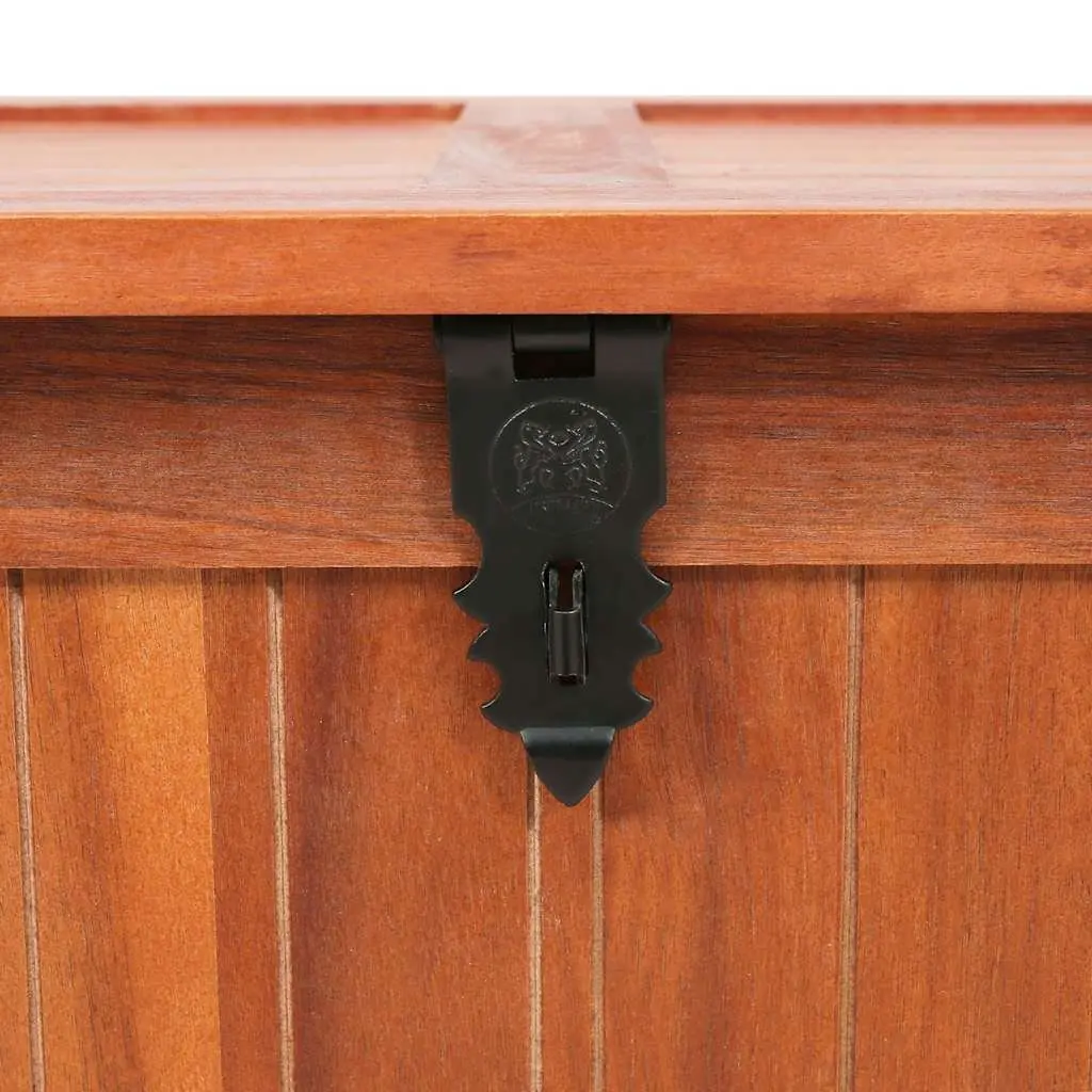Wooden Storage Chests 3 Piece Handmade Solid Acacia Brown Multifunctional Box with Front Latch and Side Handles