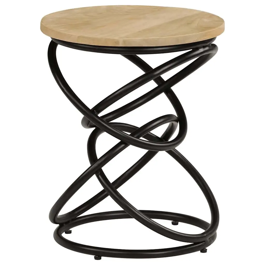 End Table Solid Mango Wood Brown Accent Side Table 40x50cm