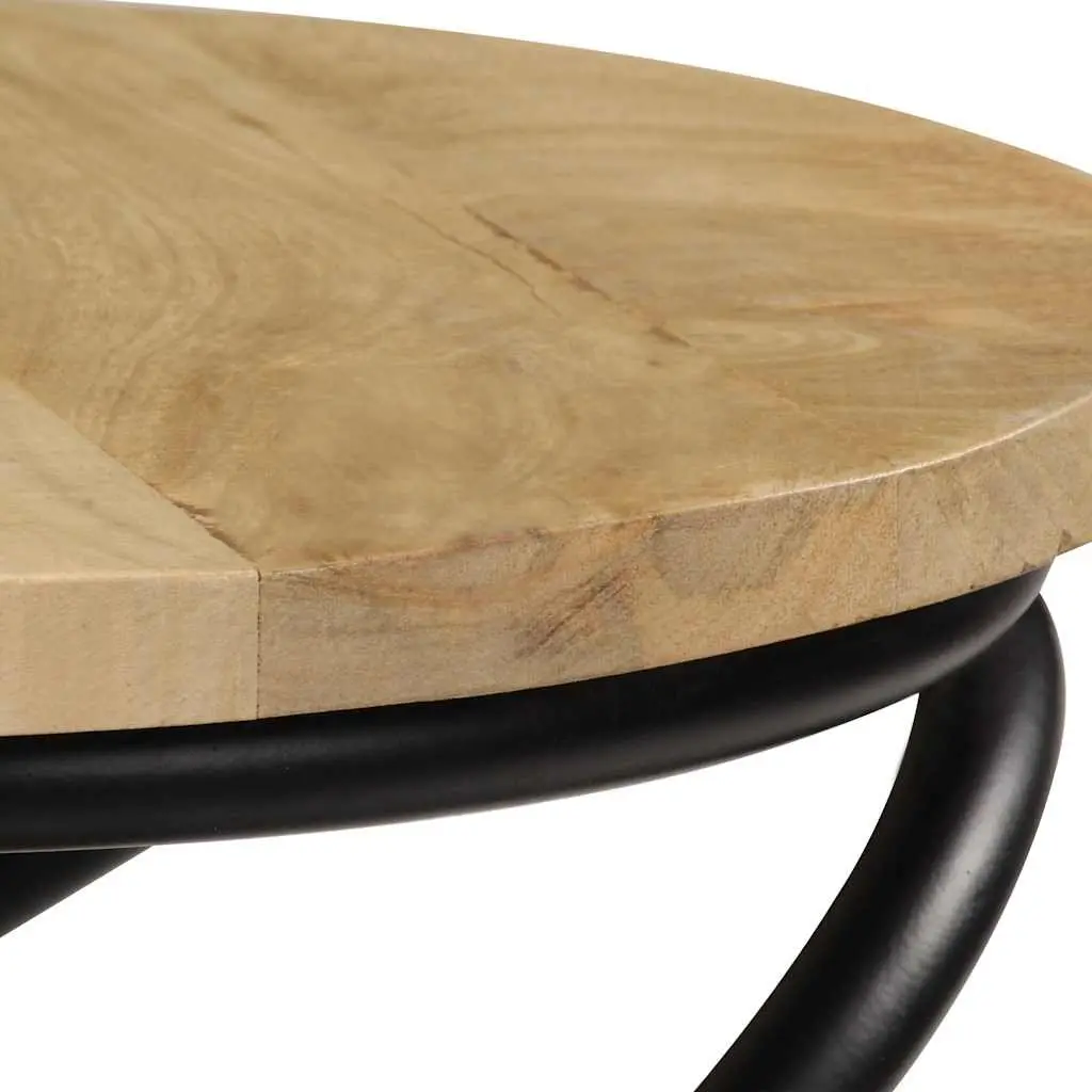 End Table Solid Mango Wood Brown Accent Side Table 40x50cm