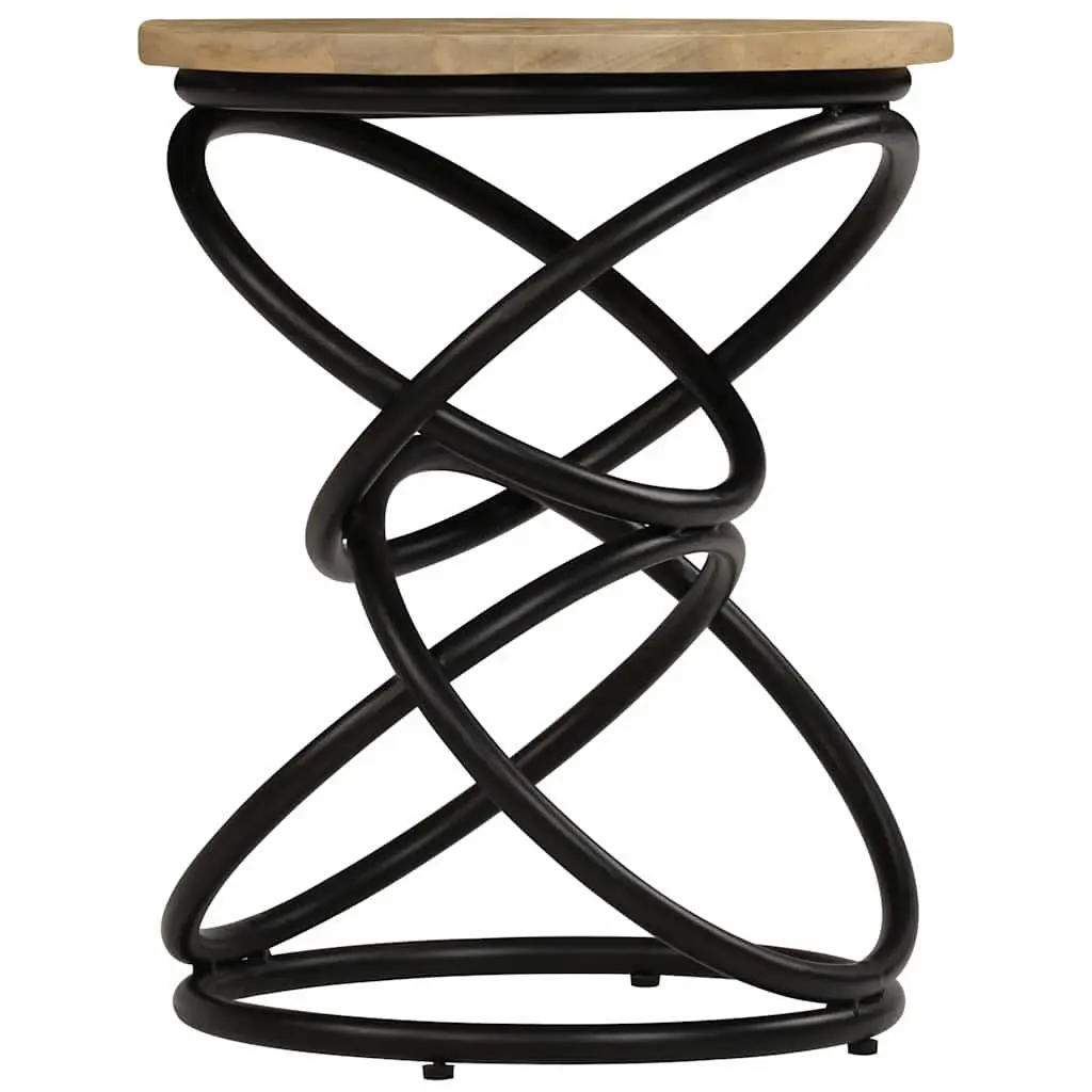 End Table Solid Mango Wood Brown Accent Side Table 40x50cm