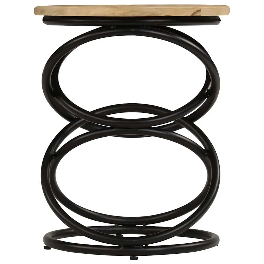 End Table Solid Mango Wood Brown Accent Side Table 40x50cm